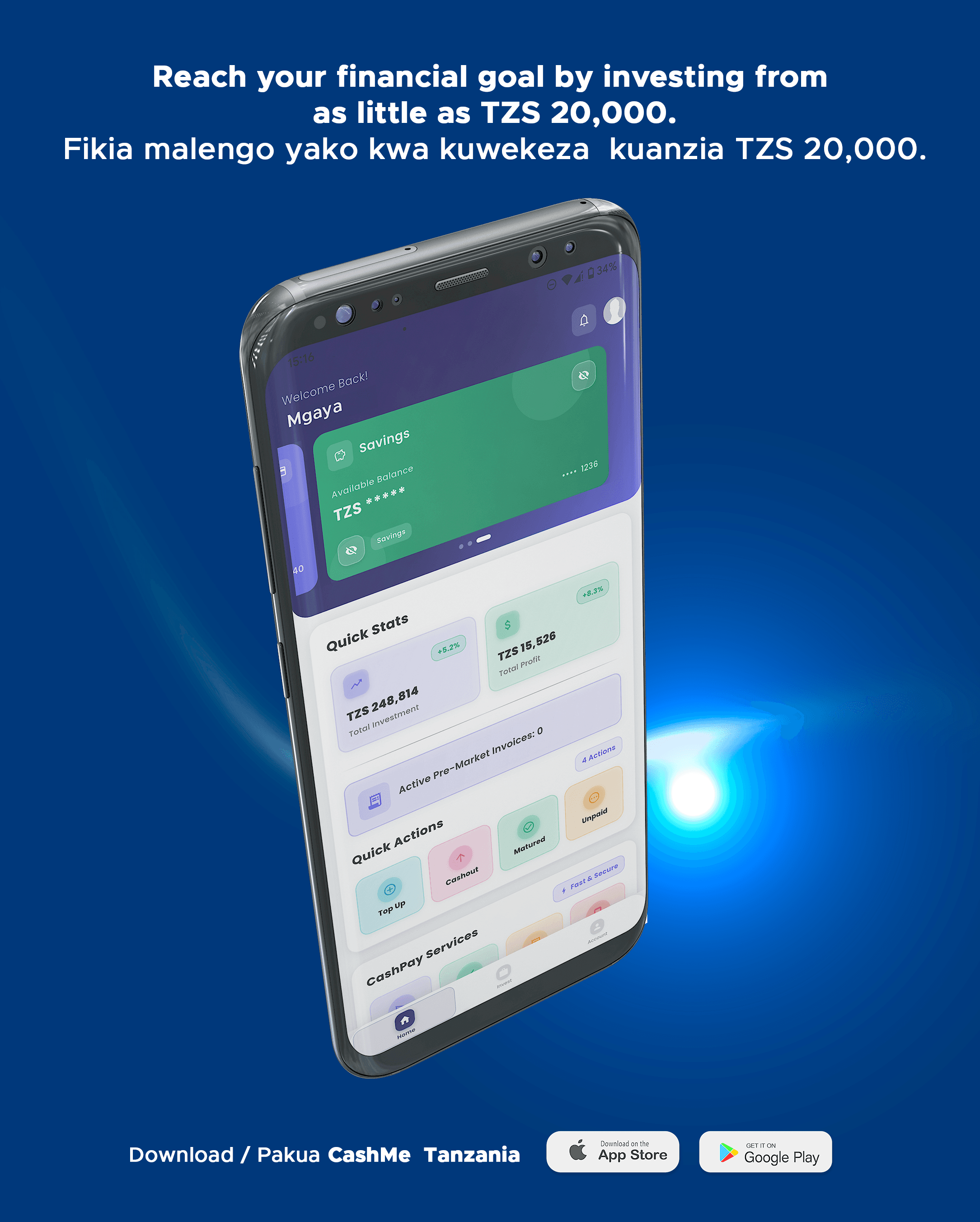 CashMe Tanzania mobile app